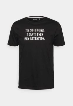 Cupón ❤️ Brave Soul BROKE - Camiseta Estampada - Jet Black, Hombre 🌟