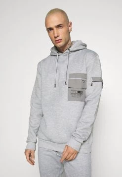 Venta al por mayor 🥰 Brave Soul CHELSEA - Jersey Con Capucha - Light Grey Marl/grey/jet Black, Hombre 👍