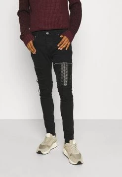 Nuevo 👏 Brave Soul TEXAS - Vaqueros Pitillo - Charcoal, Hombre ⌛