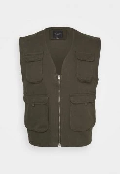 Mejor precio 😍 Brave Soul AMMUNITIONK - Chaleco - Khaki, Hombre 🥰